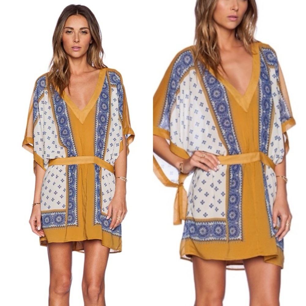Free People Santa Cruz Kimono Short Mesh Dress Size XS